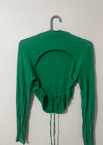 Yeşil Uzun Kollu Bluz - Görsel 4