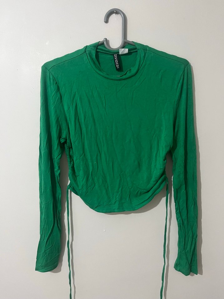 Yeşil Uzun Kollu Bluz - Görsel 5