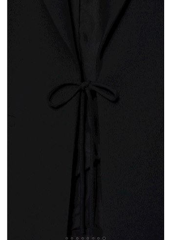 Siyah Bağlamalı Blazer Ceket - Görsel 5