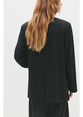 Siyah Bağlamalı Blazer Ceket - Görsel 3