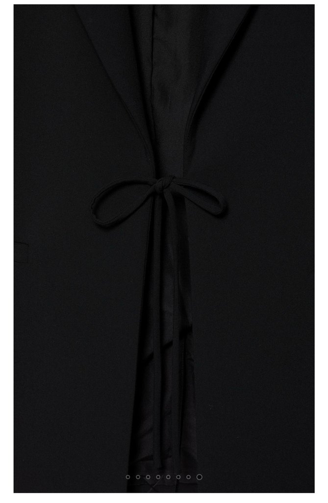 Siyah Bağlamalı Blazer Ceket - Görsel 5