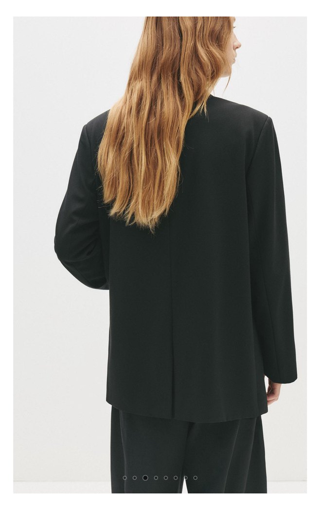 Siyah Bağlamalı Blazer Ceket - Görsel 3