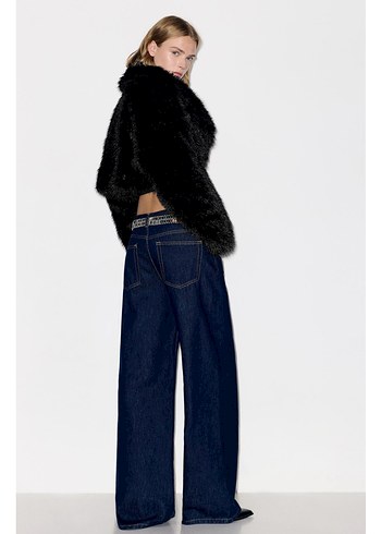 Siyah Kürklü Midi Kadın Ceket - Görsel 3