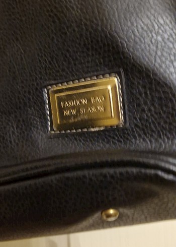 Siyah Deri Tokalı Kadın Çanta - Görsel 4