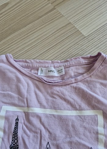 Mango Kids Kız Çocuk Pembe Pamuklu Baskılı Tişört