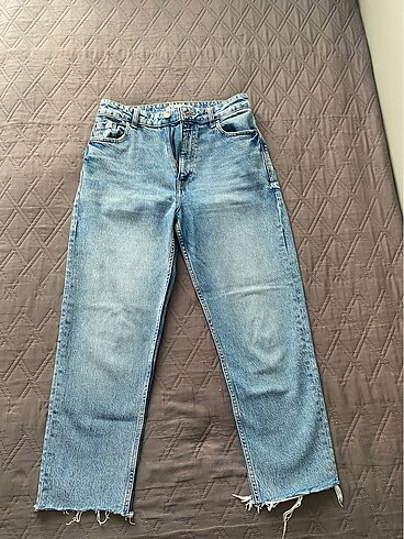 Zara Kot Straight Pantolon Jean