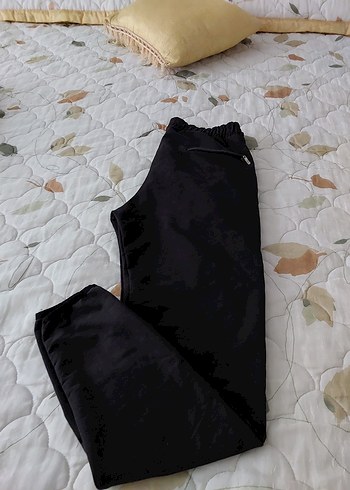 Erkek Siyah Pamuklu Rahat Kesim Eşofman Altı - Görsel 2