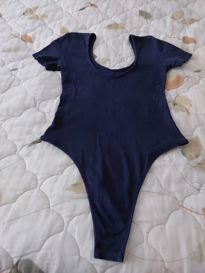 Koyu Mavi Kısa Kollu Body - Görsel 2