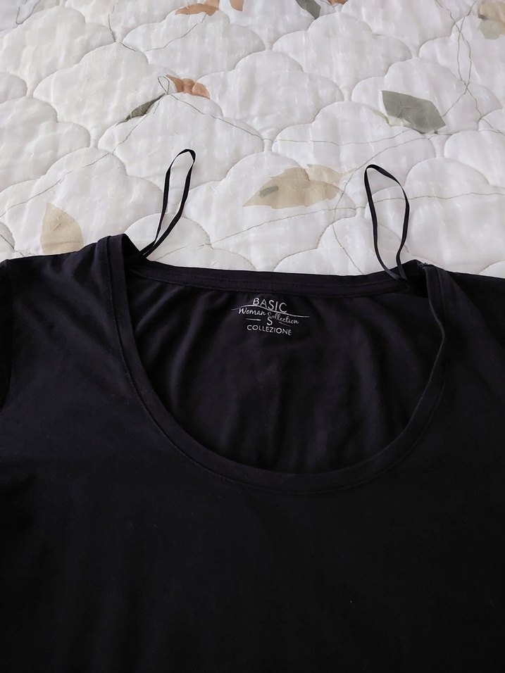 Siyah Uzun Kollu V Yaka Kadın Bluz - Görsel 2