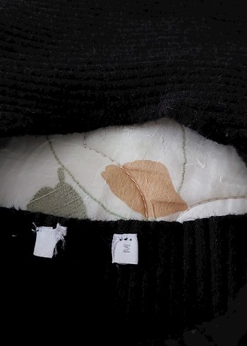 Siyah Kadın Boğazlı Fitilli Triko Kazak - Görsel 3