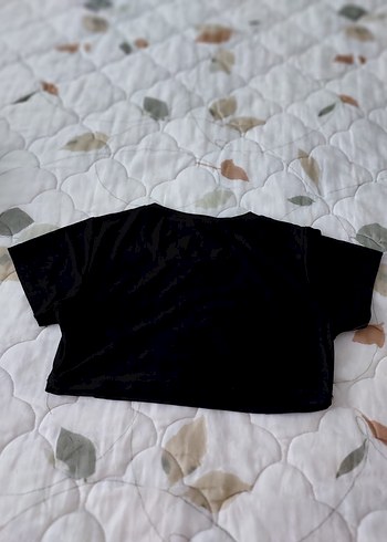 Siyah kısa kollu crop - Görsel 2