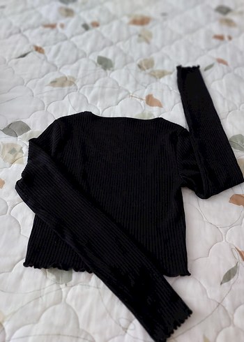 Siyah Triko Uzun Kollu Bluz - Görsel 2