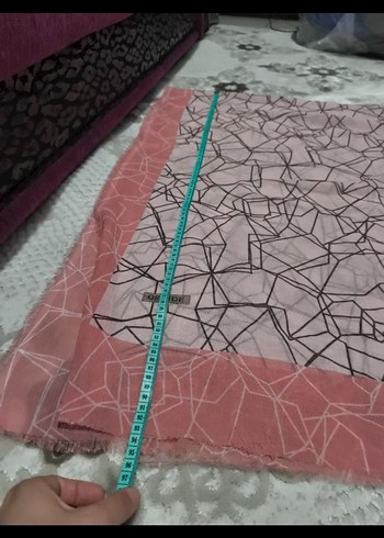 Zincir Detaylı Pembe Kadın Fular - Görsel 2