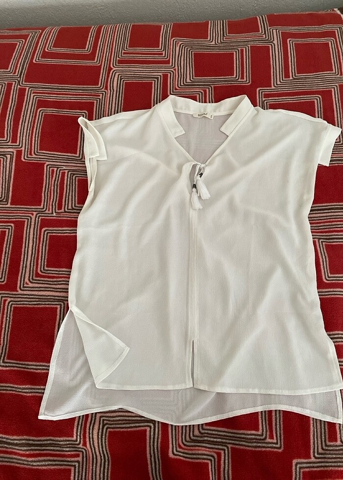 Beyaz gömlek bluz - Görsel 2
