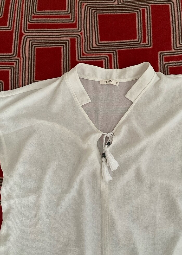 Beyaz gömlek bluz - Görsel 3