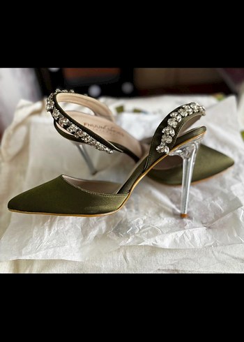 38 Beden Diger Kadın Haki İşlemeli Stiletto