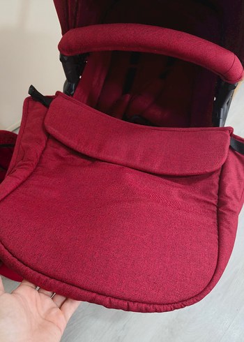 Kırmızı Bebek Oto Koltuğu ve Puset Seti - Görsel 7