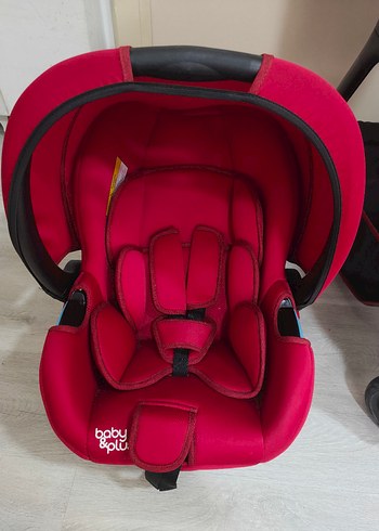 Kırmızı Bebek Oto Koltuğu ve Puset Seti - Görsel 6