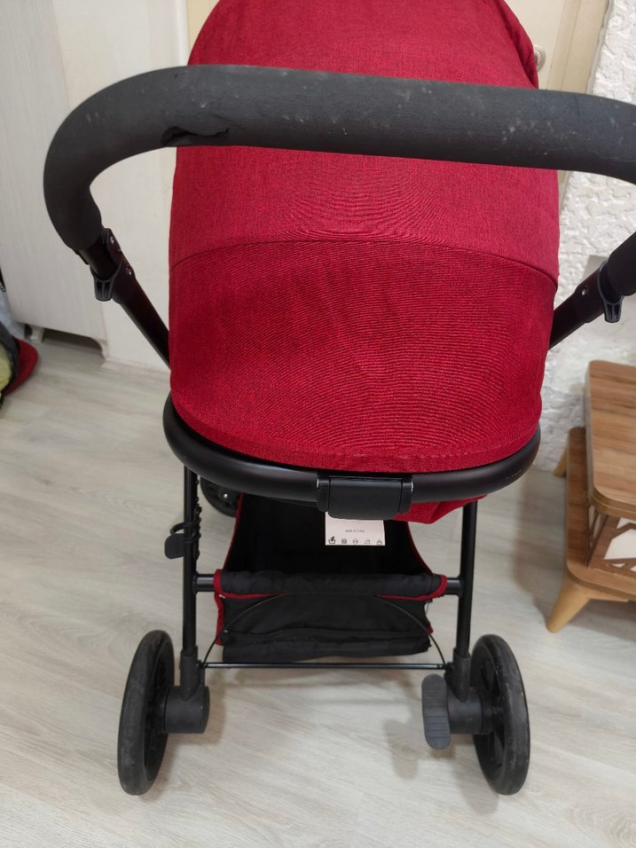 Kırmızı Bebek Oto Koltuğu ve Puset Seti - Görsel 5