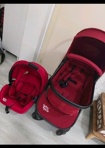 Diğer Koyu Kırmızı Bebek Arabası ve Oto Koltuğu