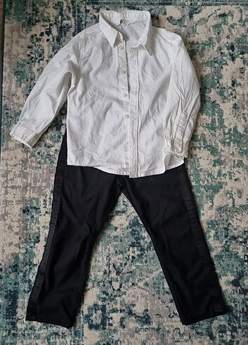 H&M pantolon gömlek takım