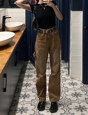 Bershka Bershka Kahverengi Kot Carpenter Jean Camel