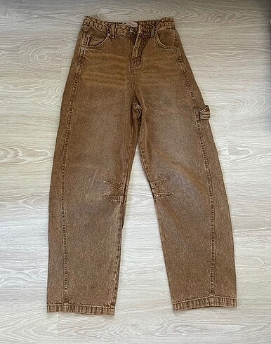 Bershka Kahverengi Kot Carpenter Jean Camel
