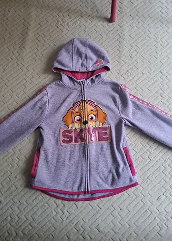 Kız Çocuk Kapüşonlu Fermuarlı Sweatshirt