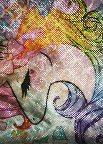 7 Yaş Beden Kız Çocuk Çok Renkli Unicorn Tüllü Elbise