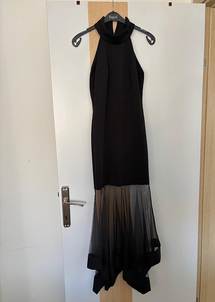 Siyah etekleri transparan abiye - Görsel 3