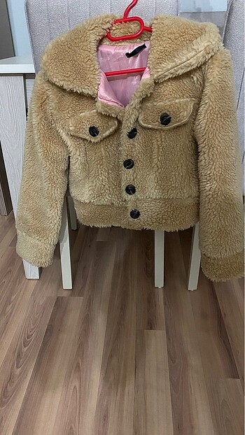 Diğer Crop teddy bear peluş ceket