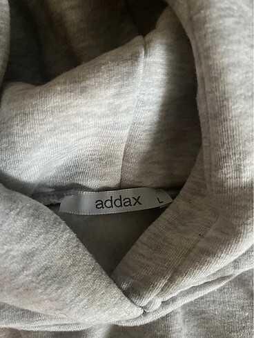 l Beden Addax crop beli lastikli içi şardonlu yumuşacık sweatshirt
