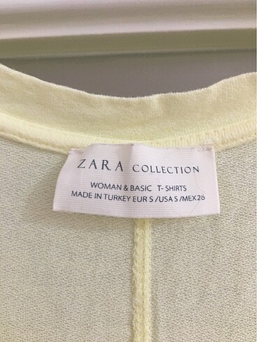 s Beden sarı Renk Zara Tshirt