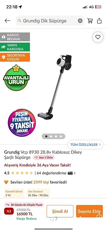 Grundig dik süpürge