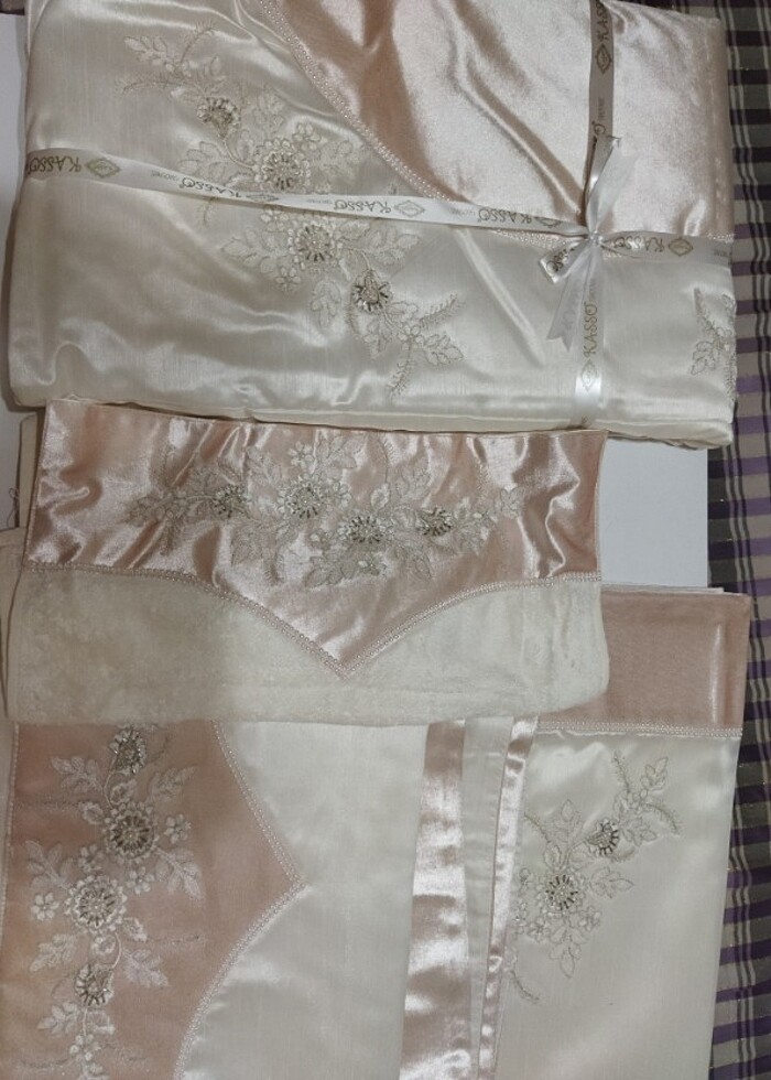 Çeyizlik kadife  seccade takımı ,gelin ,damat bohçası - Görsel 2