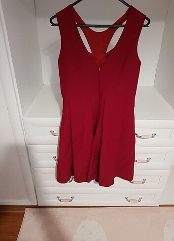 40 Beden bordo Renk Elbise
