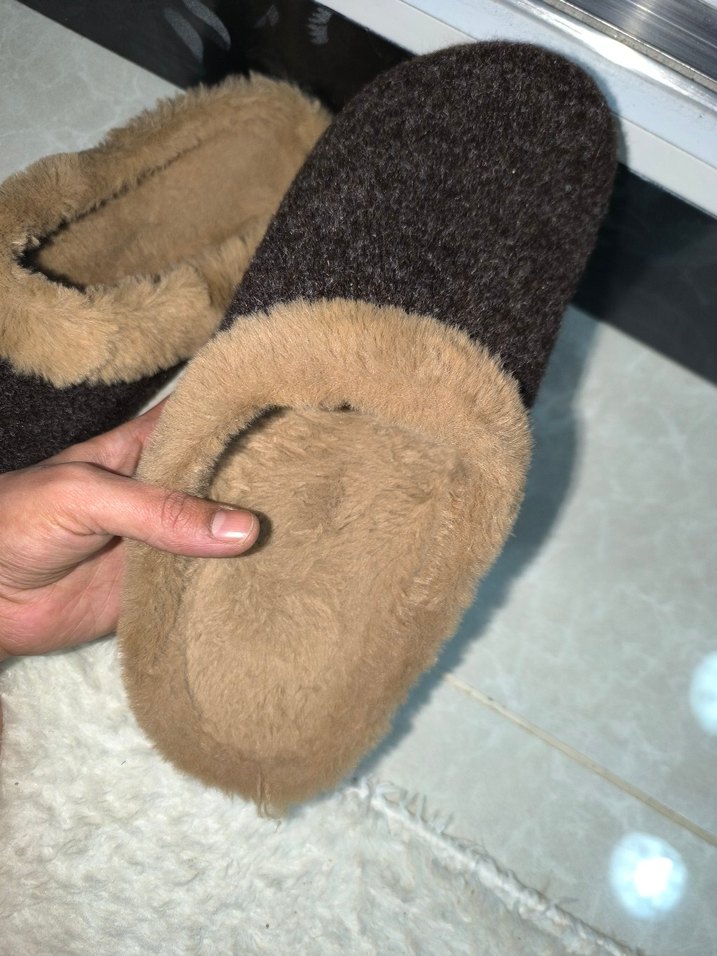 Kahverengi Kürklü Erkek Ev Terliği - Görsel 3