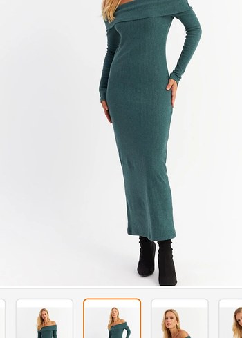 MADONNA YAKA TRİKO ELBİSE - Görsel 5