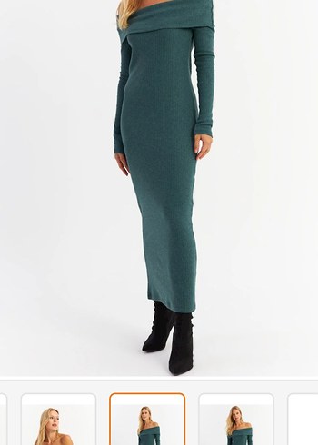 MADONNA YAKA TRİKO ELBİSE - Görsel 3