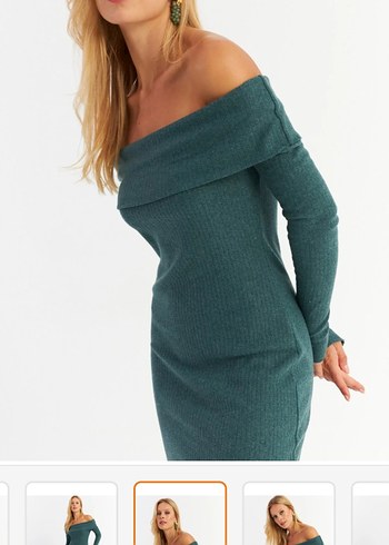 MADONNA YAKA TRİKO ELBİSE - Görsel 6