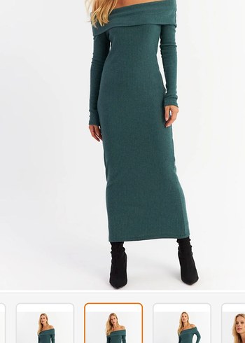 MADONNA YAKA TRİKO ELBİSE - Görsel 4