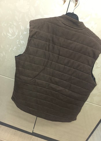 Erkek Düğmeli Kahverengi Süet Yelek - Görsel 5