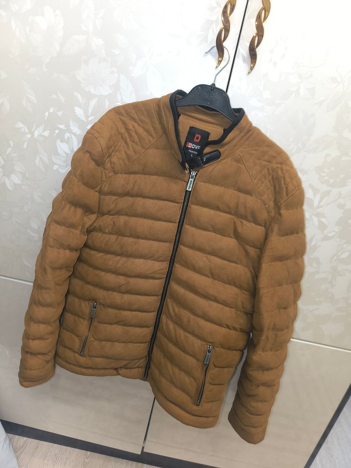 Erkek Kahverengi Süet Fermuarlı Mont - Görsel 2