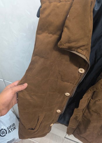 Erkek Kahverengi Düğmeli Ve Fermuarlı Yelek - Görsel 3