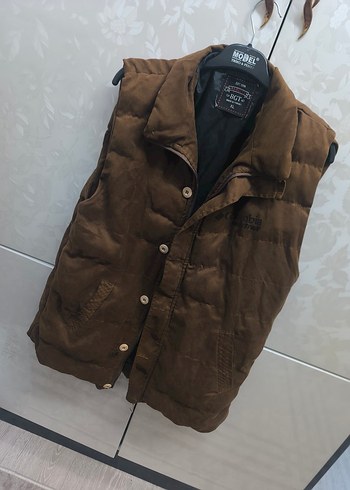 Erkek Kahverengi Düğmeli Ve Fermuarlı Yelek - Görsel 2