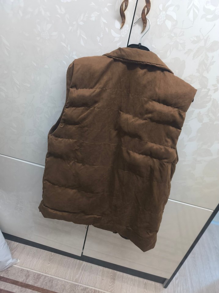 Erkek Kahverengi Düğmeli Ve Fermuarlı Yelek - Görsel 4