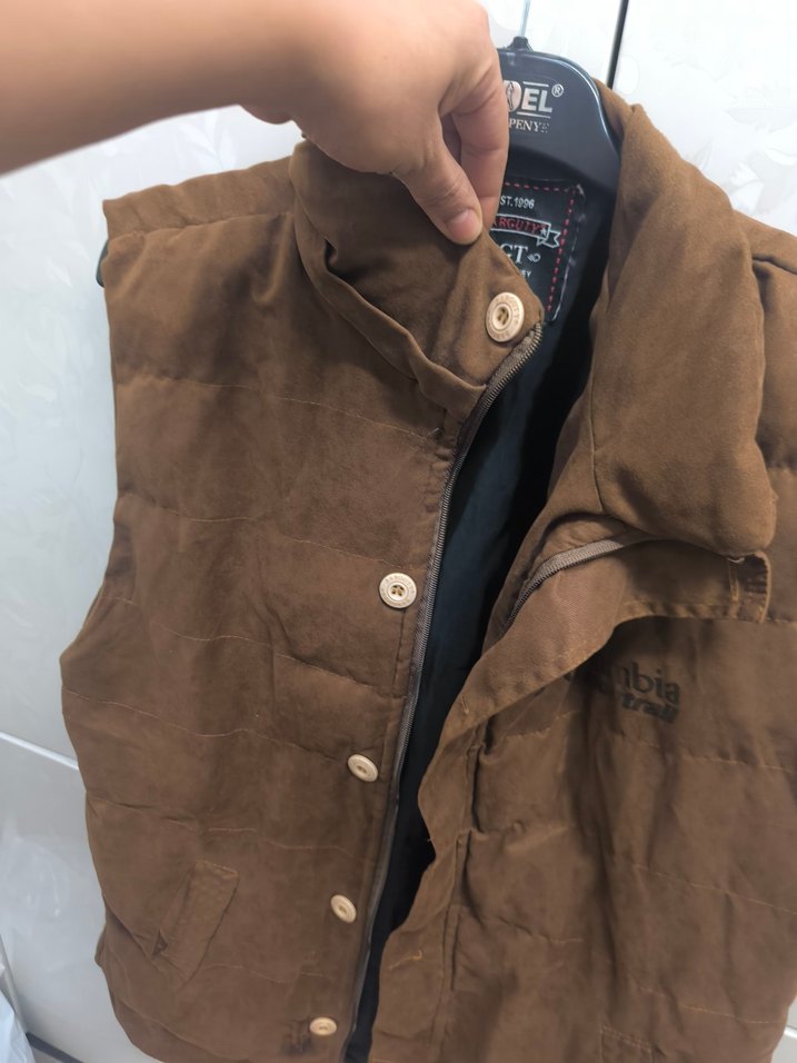 Erkek Kahverengi Düğmeli Ve Fermuarlı Yelek - Görsel 5