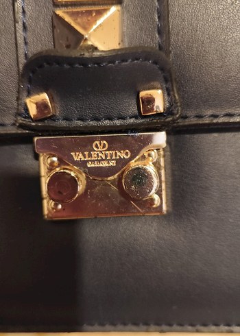 Valentino lacivert Tokalı Gotik Kadın Çantası