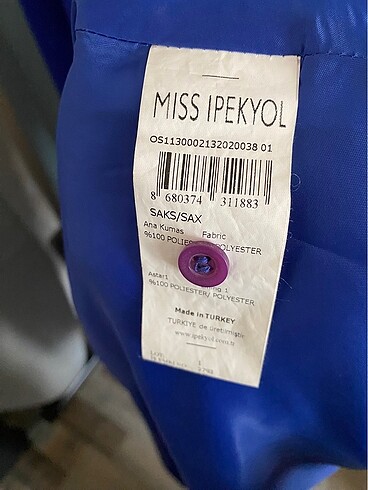 38 Beden Miss İpekyol Saks Mavi Maksi Elbise