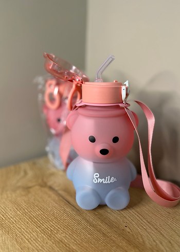 Pembe Ayıcık Desenli Çocuk Termos - Görsel 2